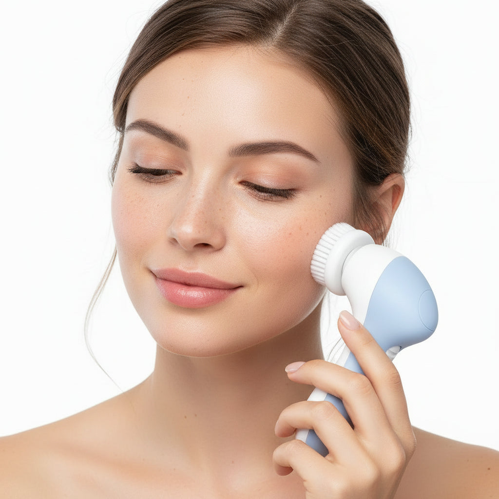 Brosse Nettoyante Visage Électrique 5 en 1 – Nettoyeur Facial SPA, Exfoliant, Massant et Anti-Points Noirs