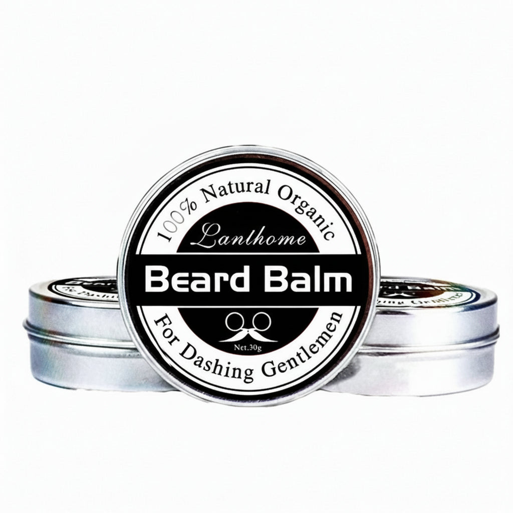 Baume à Barbe Naturel & Huile de Croissance – Hydratant, Nourrissant, Soin Coiffant Homme