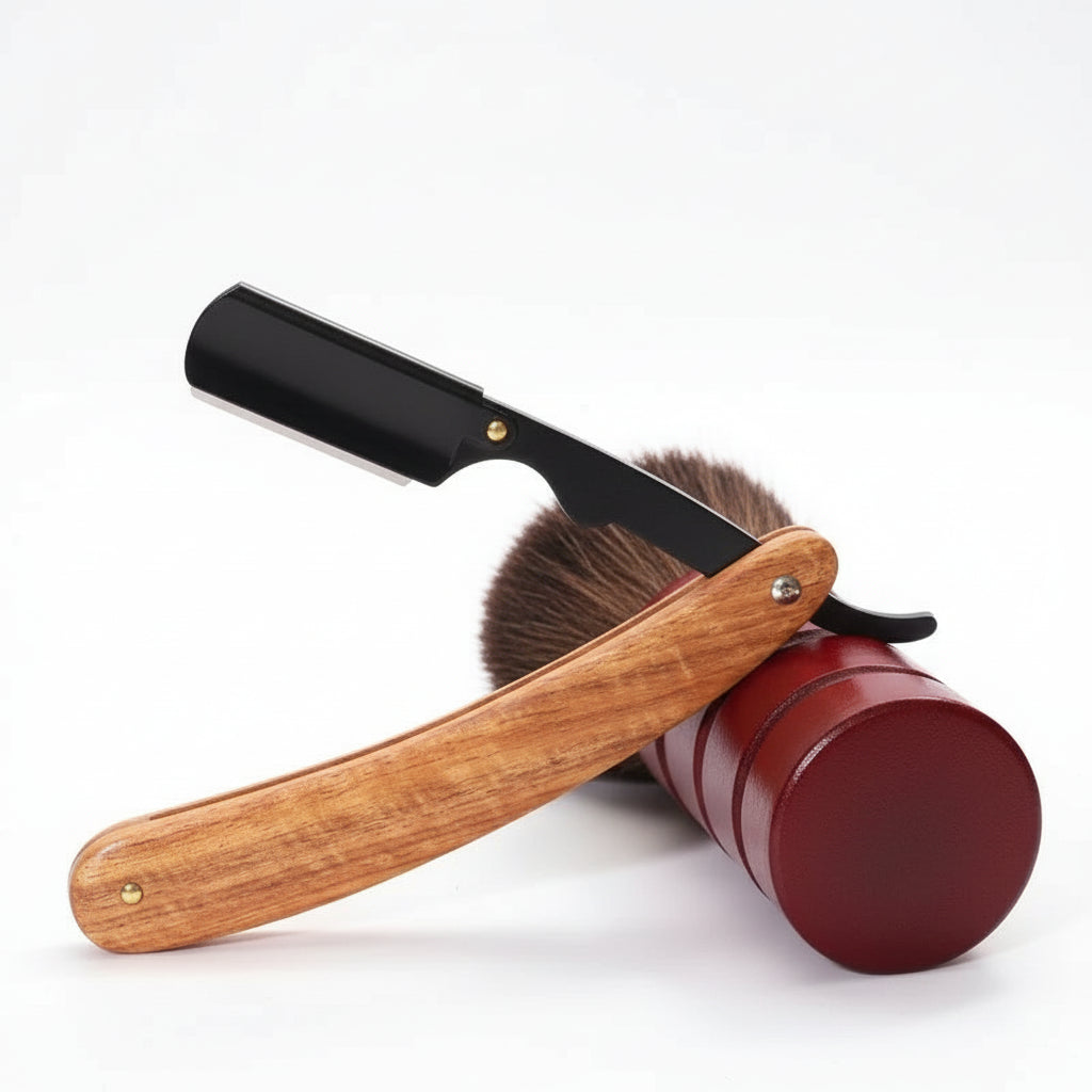 Rasoir Shavette à Manche en Bois