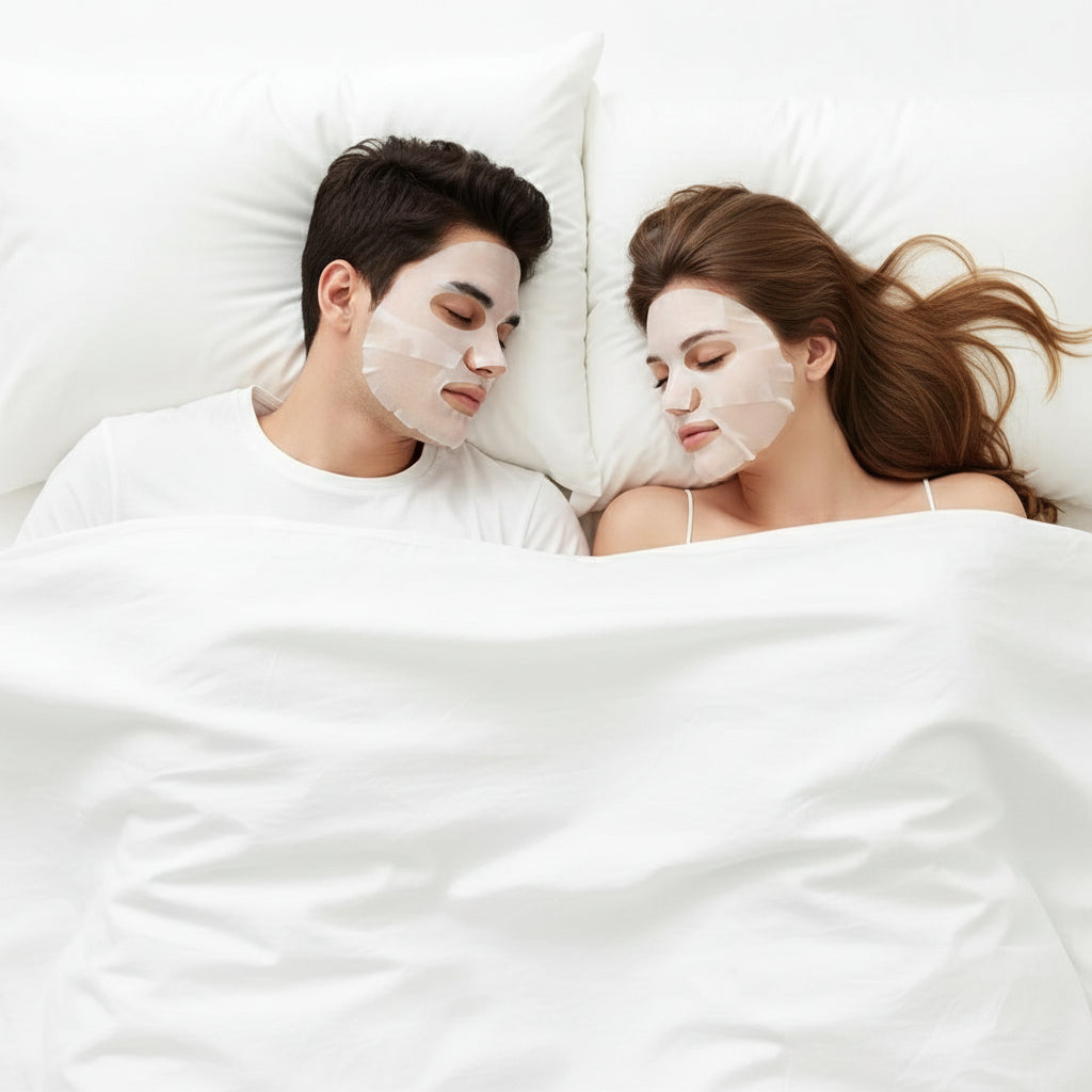 Masque Visage Bio Collagène – Hydratant Nuit, Réducteur de Pores, Repulpant et Éclat Instantané